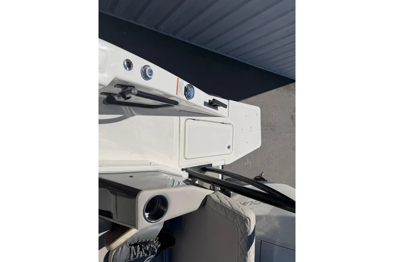Slide: The Image of Control panel of 2026 Navan S30 boat, featuring sleek design and modern controls. - 18