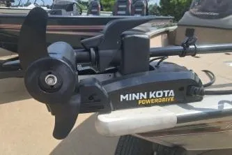 Slide: The Image of Minn Kota PowerDrive trolling motor on 2006 Tracker Pro Guide V-16 SC boat. - 9