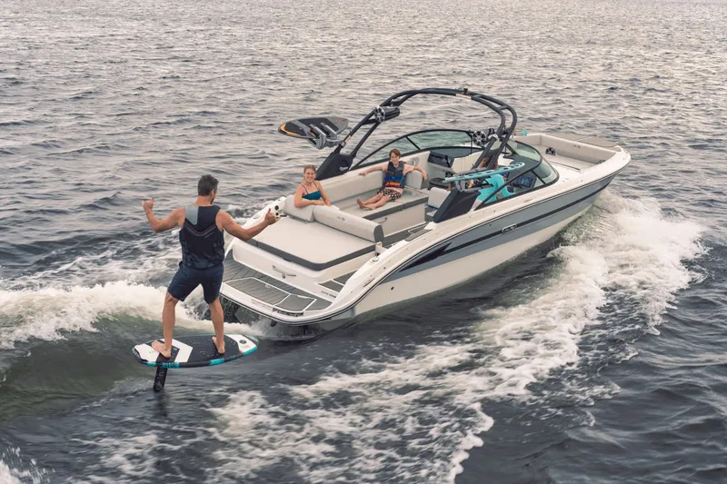 Slide: The Image of 2025 Sea Ray SDX 270 Surf: Sleek design, perfect for watersports, with comfortable seating. - 23