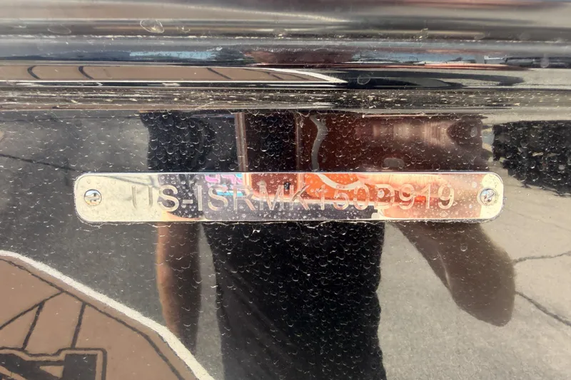 Slide: The Image of 2019 Moomba Makai boat identification plate with visible serial number. - 20