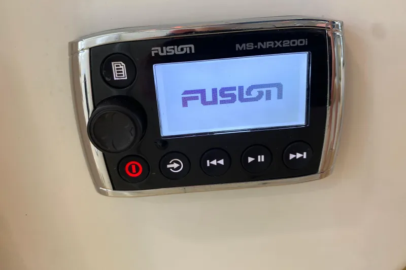 Slide: The Image of Fusion MS-NRX200i marine stereo controller on 2016 World Cat Glacier Bay Edition 2740. - 50