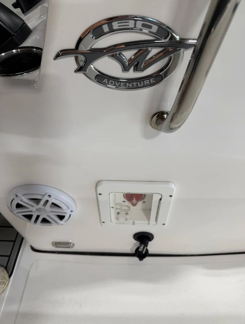 Slide: The Image of Close-up of a boat detail with a speaker and control panel. - 10