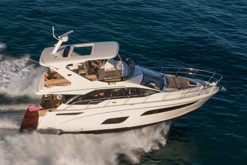 The Image of Manufacturer Provided Image: 2018 Sea Ray Fly 460 yacht cruising on open water. - 0