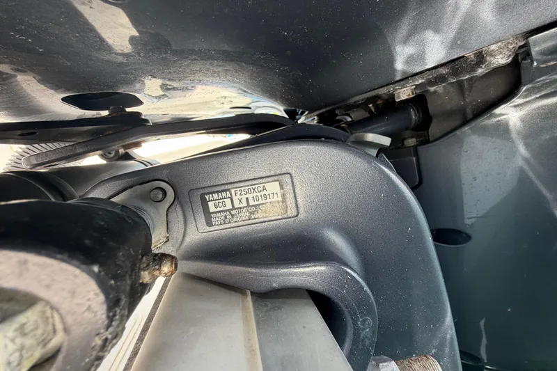 Slide: The Image of Close-up of Yamaha motor on 2019 Sea Hunt Gamefish 27 Coffin Box boat. - 23