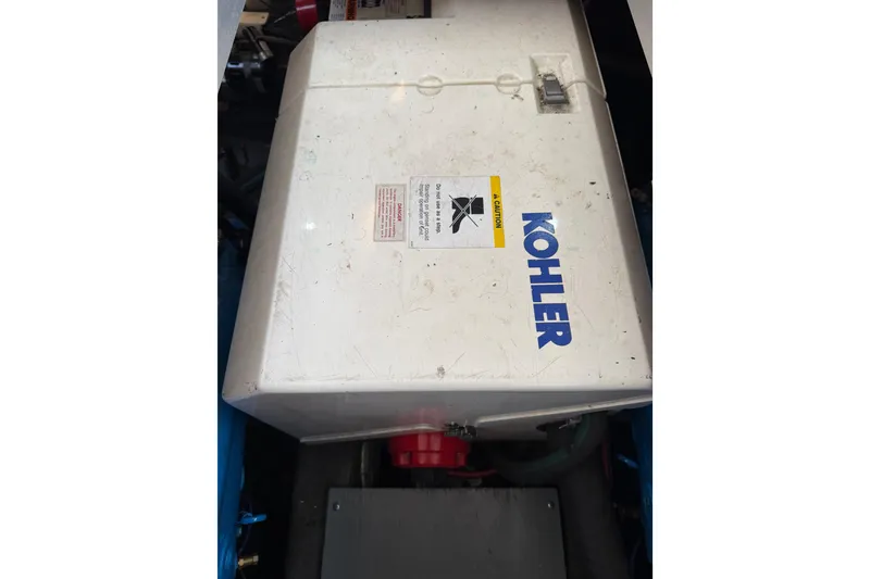 Slide: The Image of Kohler generator in 1992 Carver 33 Aft Cabin Motor Yacht engine room. - 53