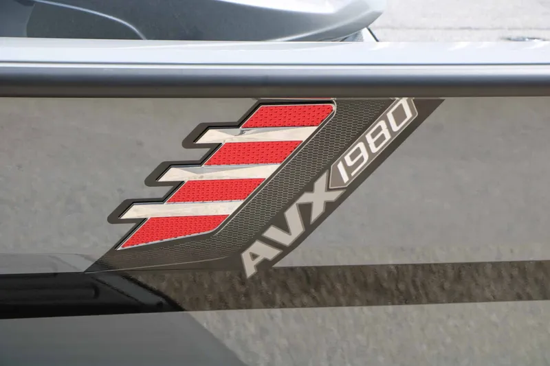 Slide: The Image of Close-up of the Vexus AVX 1980 logo on a boat. - 17