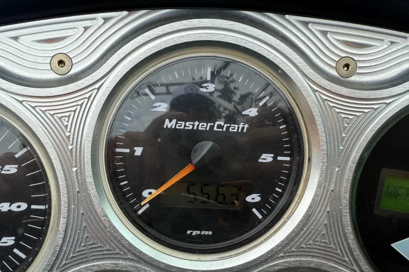 Slide: The Image of Close-up of 2005 MasterCraft ProStar 197 tachometer displaying RPM. - 11