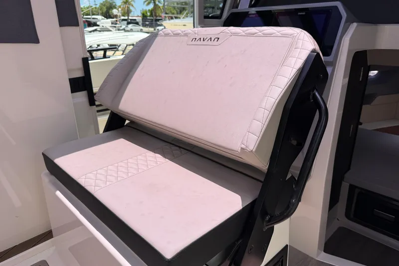 Slide: The Image of 2024 Navan C30 boat seat with quilted design and black trim. - 17