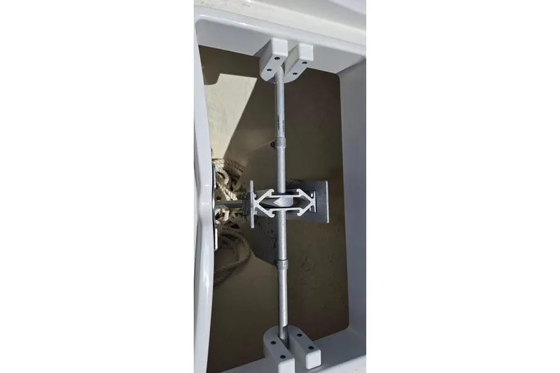 Slide: The Image of An anchor locker containing an anchor and rope inside. - 13