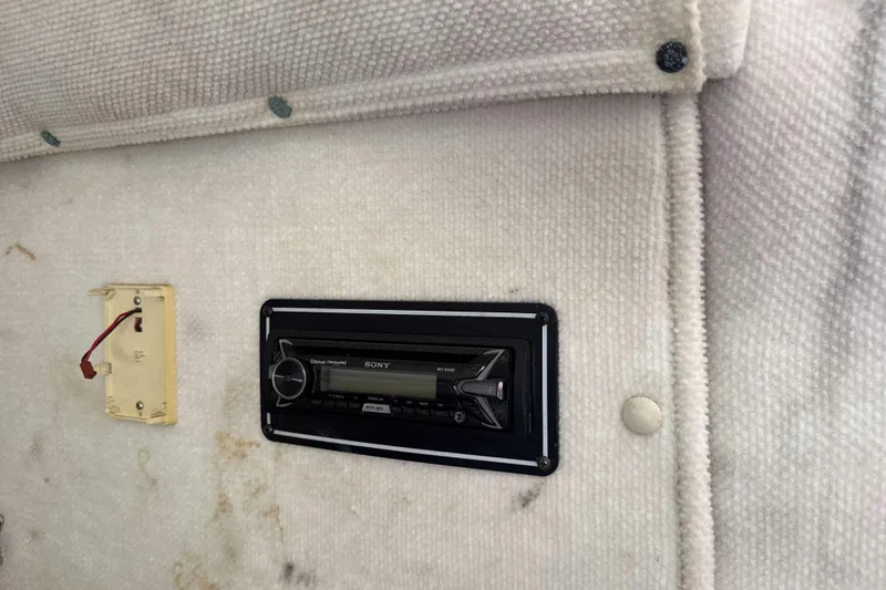 Slide: The Image of Sony stereo system installed in a 2002 Chaparral 205 SSe boat interior. - 25
