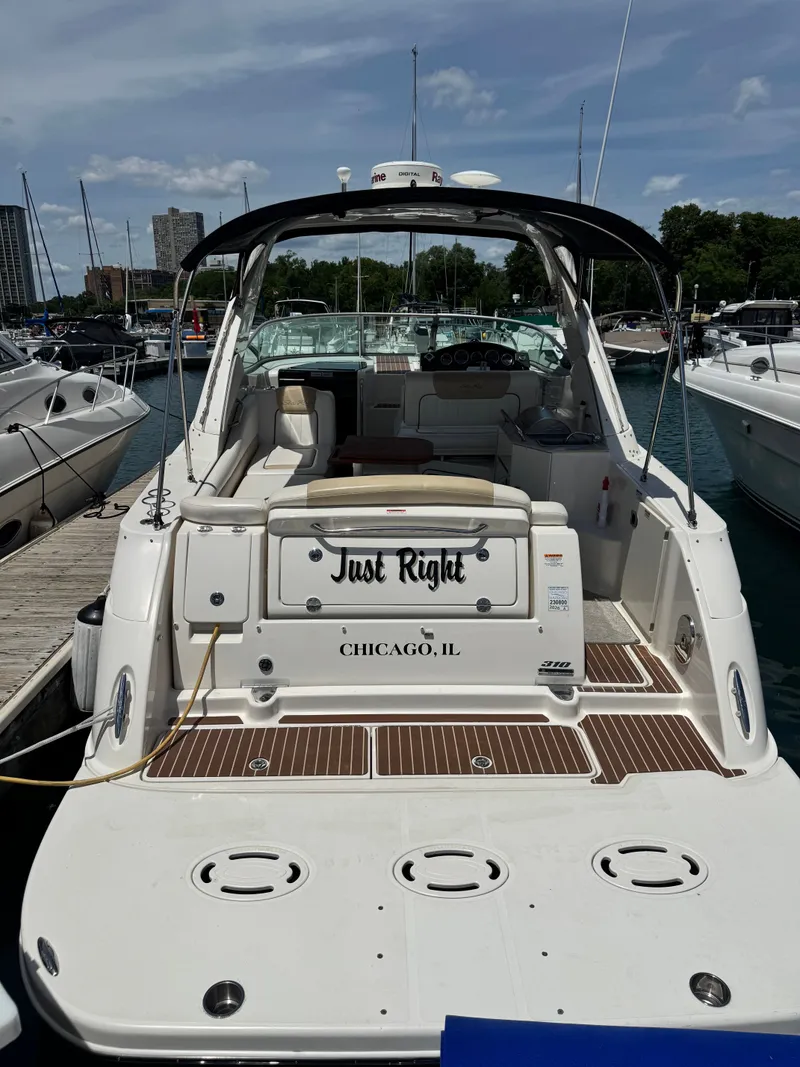 Slide: The Image of A 2010 Sea Ray Sundancer 310 docked in Chicago harbor. - 5