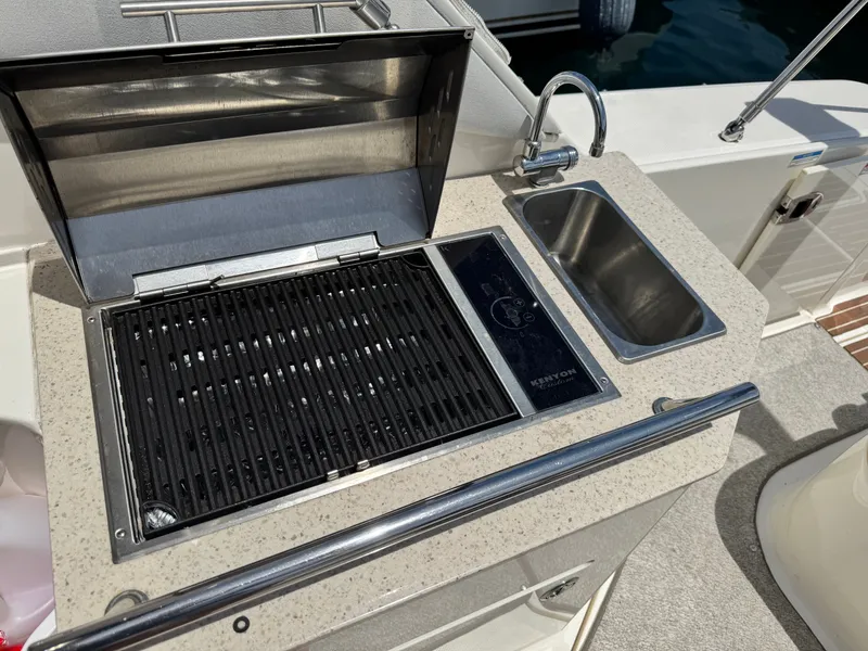Slide: The Image of The 2010 Sea Ray Sundancer 310 features a built-in grill and sink. - 20