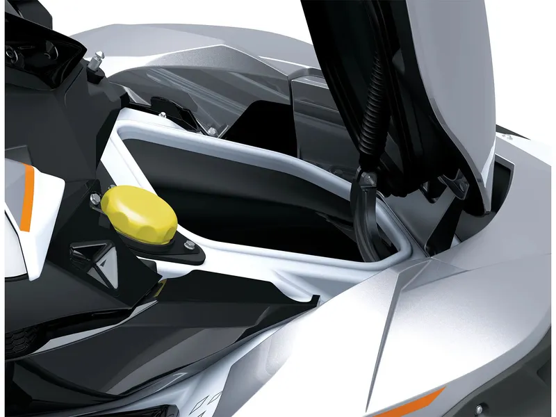 Slide: The Image of Close-up of a Kawasaki Jet Ski® STX® 160LX storage compartment with open lid. - 11