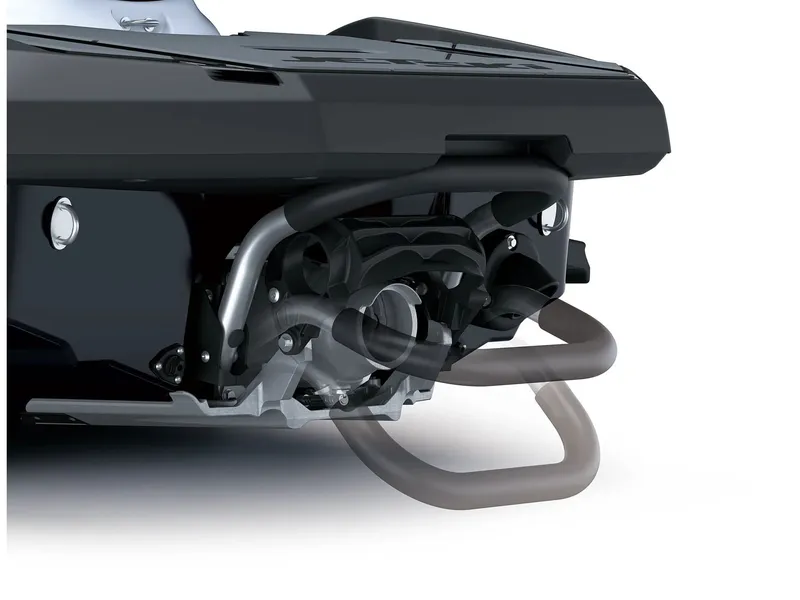Slide: The Image of Close-up of the exhaust system on a 2026 Kawasaki Jet Ski® STX® 160LX. - 15