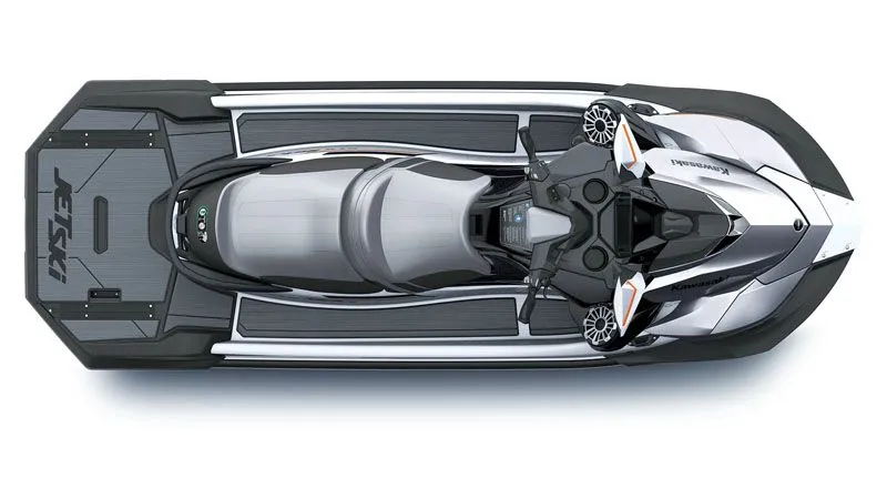 Slide: The Image of 2026 Kawasaki Jet Ski® STX® 160LX in silver, featuring a sleek design and comfortable seating. - 6