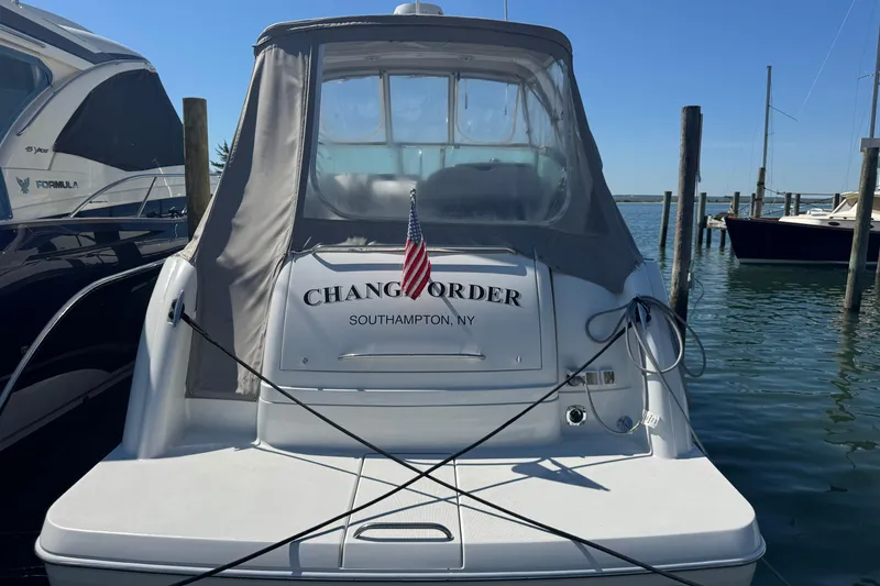 Slide: The Image of 2004 Formula 37 Performance Cruiser docked in Southampton, NY marina. - 4