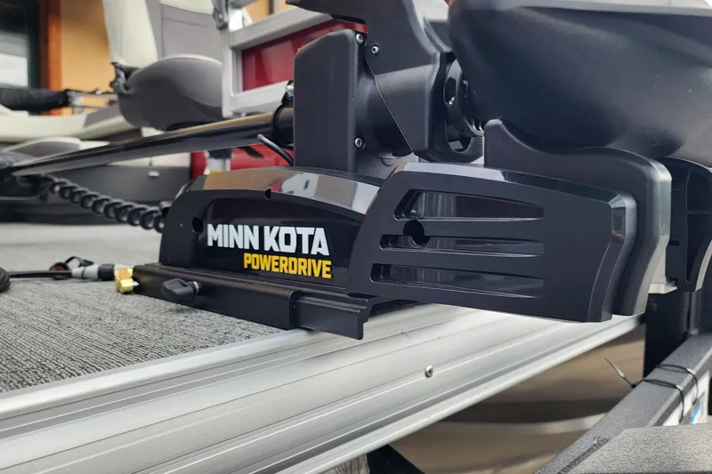 Slide: The Image of Minn Kota PowerDrive on 2026 Sun Tracker Bass Buggy 18 DLX boat. - 2