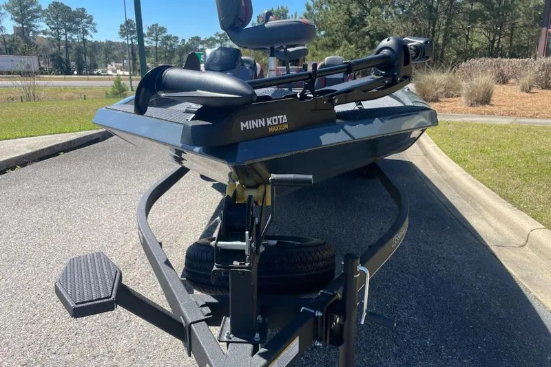 Slide: The Image of 2026 Ranger RT188P boat with Minn Kota Maxxum trolling motor on trailer. - 5
