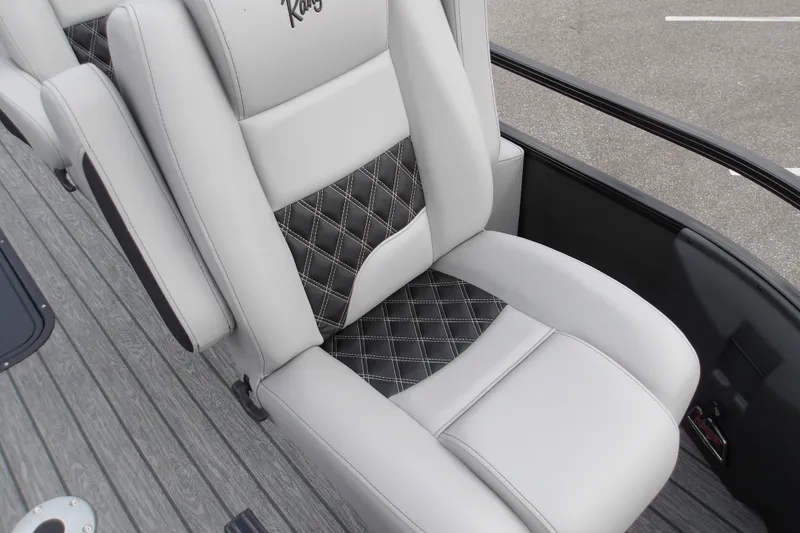 Slide: The Image of Luxurious seating in 2026 Ranger 223FC boat with diamond-stitched upholstery. - 32