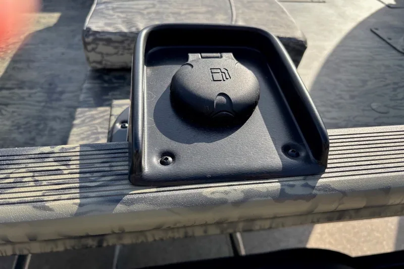 Slide: The Image of Fuel cap on 2026 Tracker Grizzly 2072 CC boat, close-up view. - 12