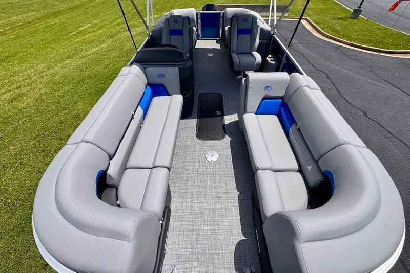 Slide: The Image of 2026 Sun Tracker Party Barge 22 XP3 with spacious seating and modern design. - 14