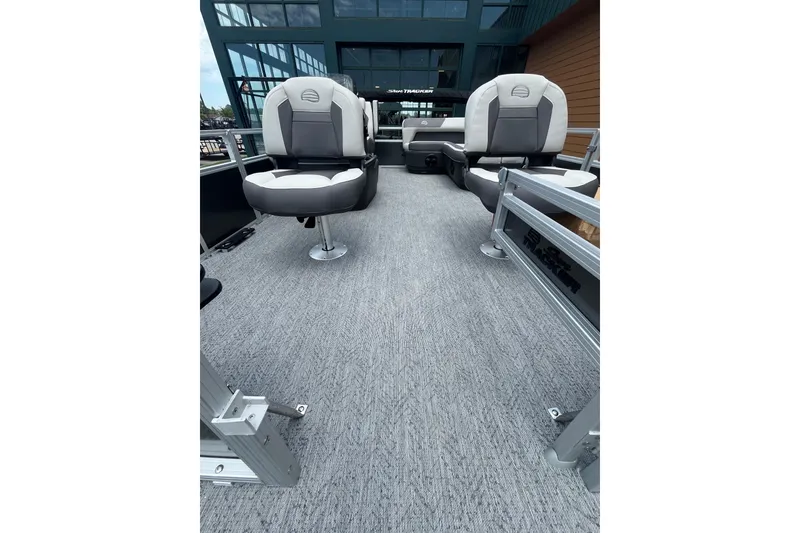 Slide: The Image of 2026 Sun Tracker Bass Buggy 16 XL Select interior with comfortable seating and modern design. - 3