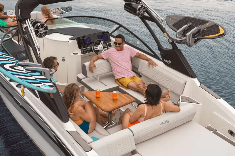 Slide: The Image of 2025 Sea Ray SDX 270 Surf: Stylish design, spacious deck, perfect for watersports and relaxation. - 8
