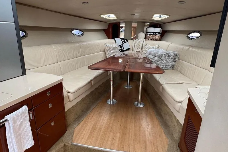 Slide: The Image of Luxurious interior of a 2011 Formula 400 Super Sport yacht with plush seating and elegant decor. - 21