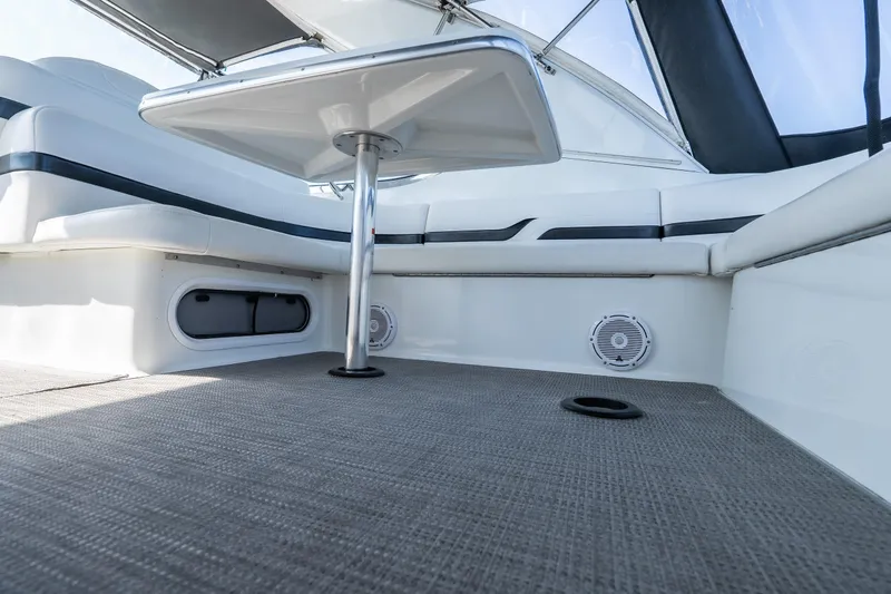Slide: The Image of Interior of 2007 Formula 400 Super Sport boat with seating and table. - 31