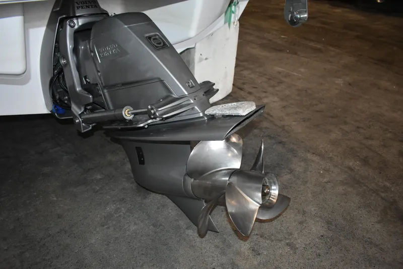 Slide: The Image of 2023 Cobalt R8 boat with Volvo Penta outdrive and stainless steel propeller. - 39
