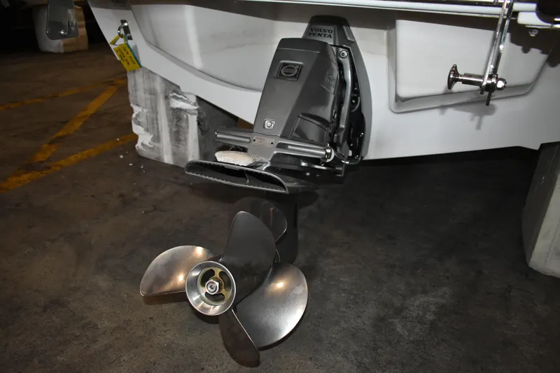 Slide: The Image of 2023 Cobalt R8 boat with Volvo Penta outdrive and stainless steel propeller. - 40