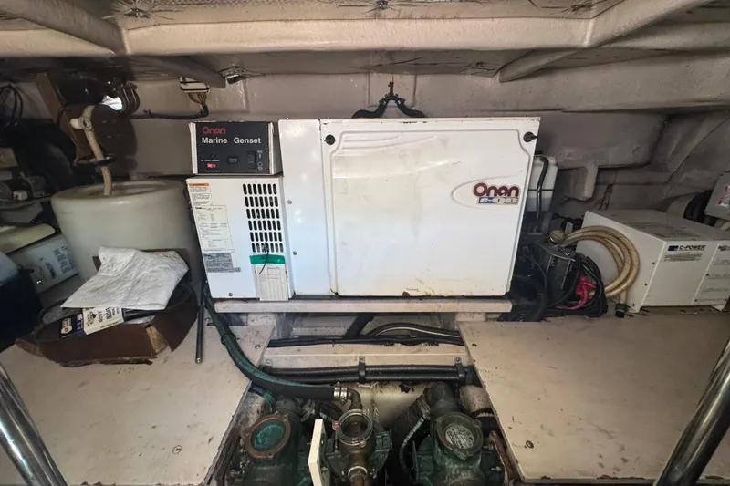 Slide: The Image of Engine room of 2006 Sea Ray 52 Sundancer with Onan Marine Genset. - 21