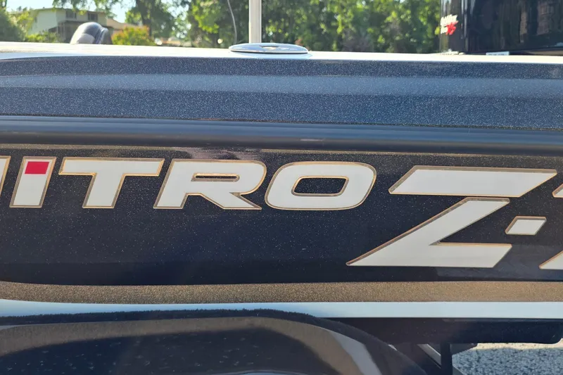 Slide: The Image of 2012 Nitro Z-7 boat logo with sleek design and bold lettering. - 30