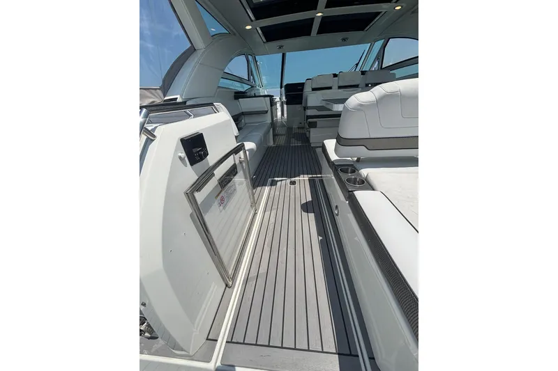 Slide: The Image of 2019 Formula 430 Super Sport Crossover interior with sleek seating and modern design. - 30