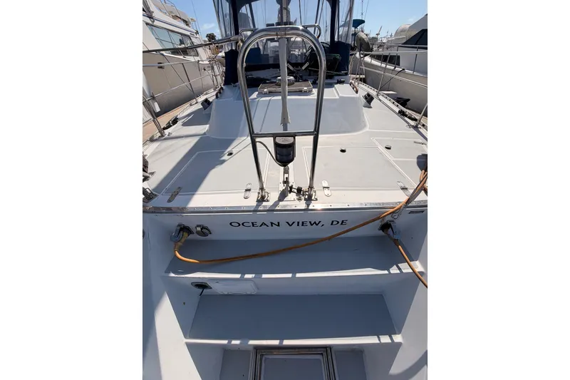Slide: The Image of Sailboat deck of 1991 Hylas 51, docked in Ocean View, DE marina. - 36