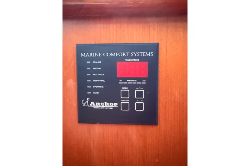 Slide: The Image of Marine Comfort Systems control panel on Hylas 51 yacht, 1991 model. - 112