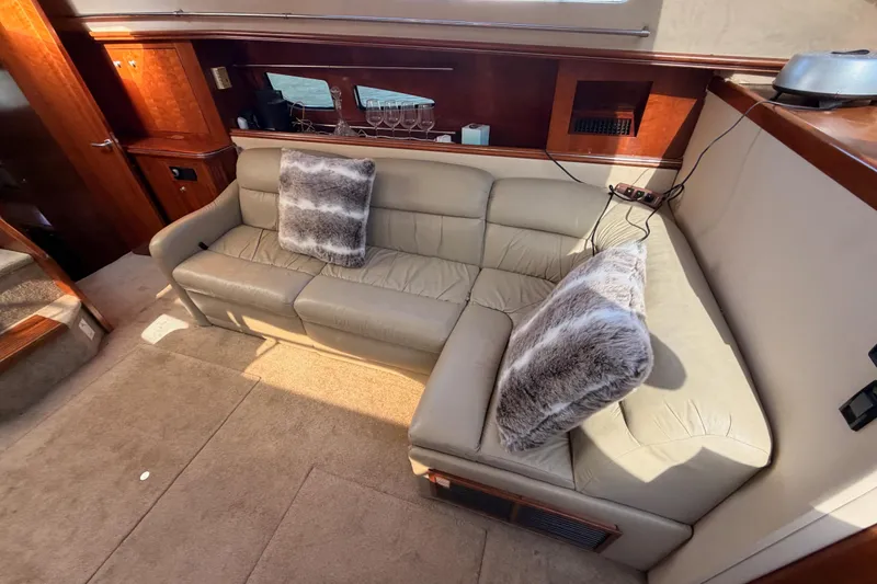 Slide: The Image of Luxurious interior of 2005 Cruisers Yachts 405 Express Motoryacht with plush seating and decor. - 70