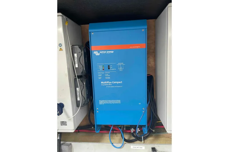 Slide: The Image of Victron Energy MultiPlus Compact inverter installed on a 2022 Fountaine Pajot MY4.S yacht. - 56