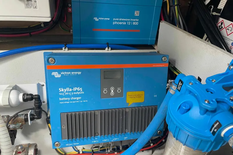 Slide: The Image of Victron Energy Skylla-IP65 battery charger in 2022 Fountaine Pajot MY4.S yacht. - 55