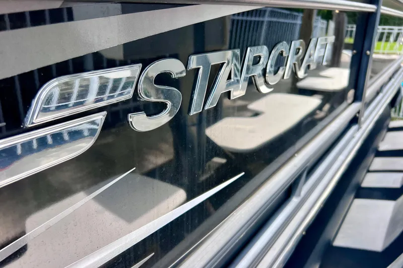Slide: The Image of 2021 Starcraft SLS 3 boat logo in shiny metallic finish. - 6