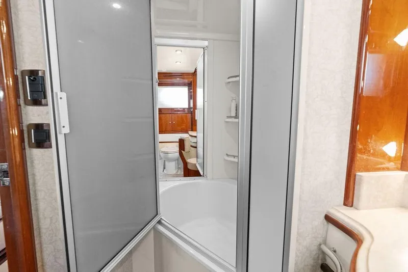 Slide: The Image of Luxurious bathroom interior of 2005 Marquis 65 MY yacht with modern fixtures. - 33