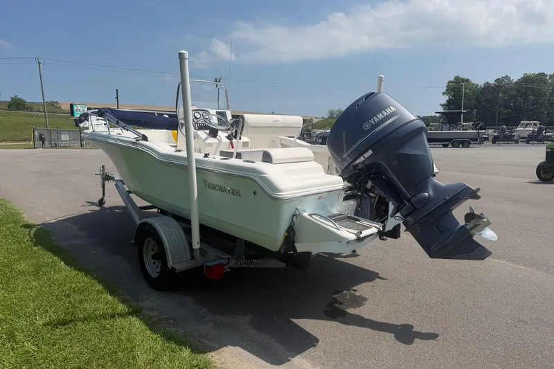 Slide: The Image of 2015 Tidewater 180 CC Adventure boat with Yamaha outboard motor on trailer. - 4
