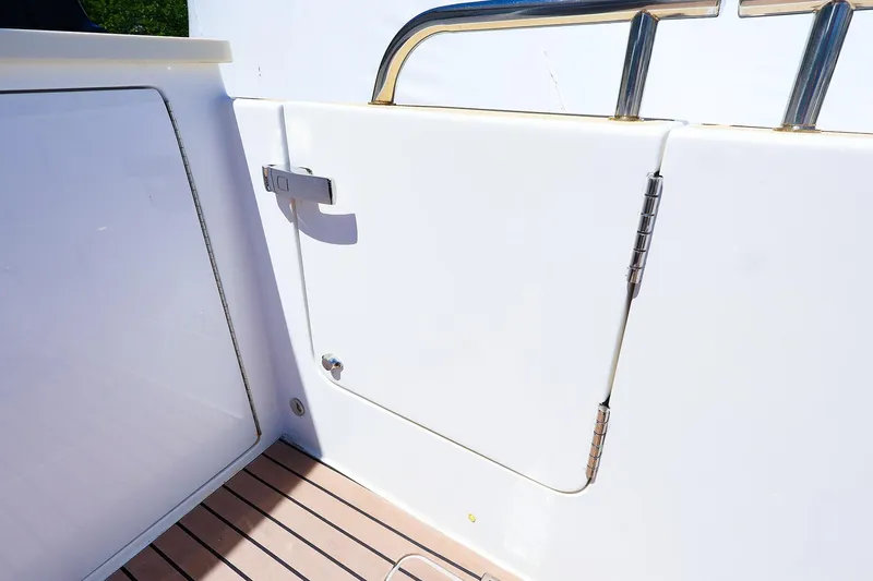 Slide: The Image of 2022 MJM 3z yacht door with stainless steel hinges and latch. - 43