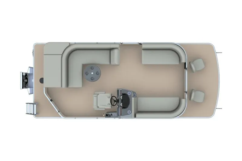 Slide: The Image of Manufacturer Provided Image: Top view of 2023 Godfrey Sweetwater 2286 BF pontoon boat layout. - 18