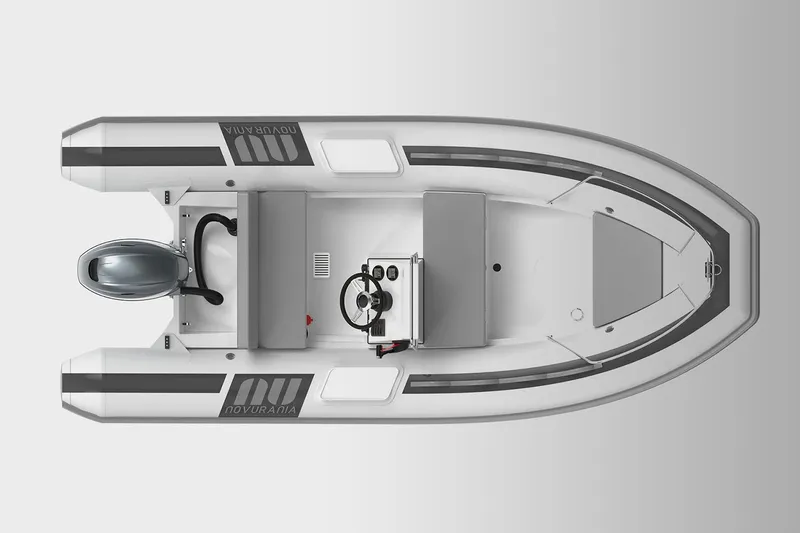 Slide: The Image of Manufacturer Provided Image: Aerial view of Novurania DL 430 boat, 2026 model. - 5
