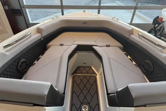 Slide: The Image of 2026 Cobalt R4 boat interior with luxurious seating and modern design. - 3