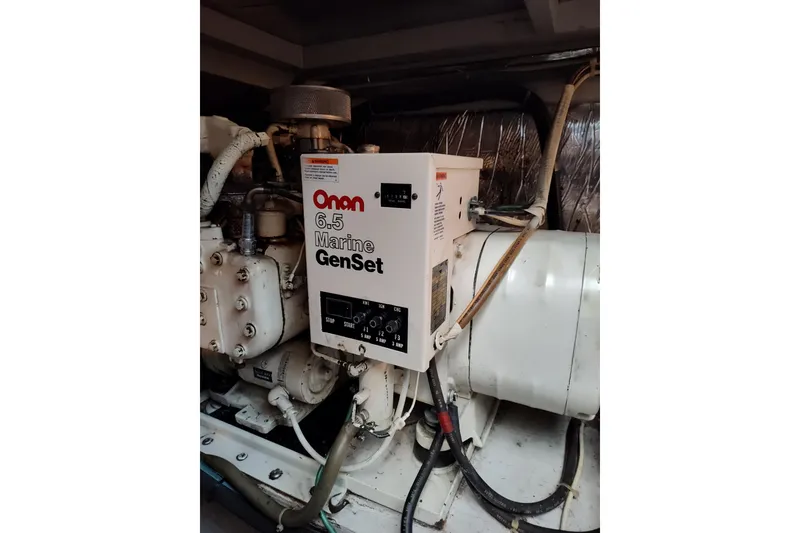 Slide: The Image of Onan 6.5 Marine GenSet in 1989 Chris-Craft 372 Catalina engine room. - 22