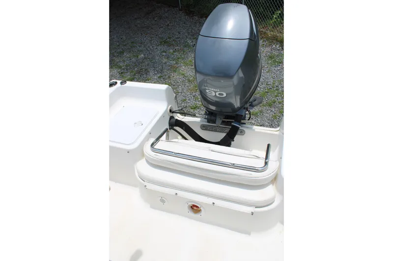 Slide: The Image of 2012 Sea Fox 187 Center Console boat with Yamaha 90 engine, rear view. - 17