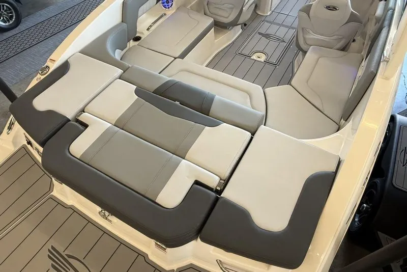 Slide: The Image of 2026 Chaparral 23 SSi boat interior with spacious seating and modern design. - 2