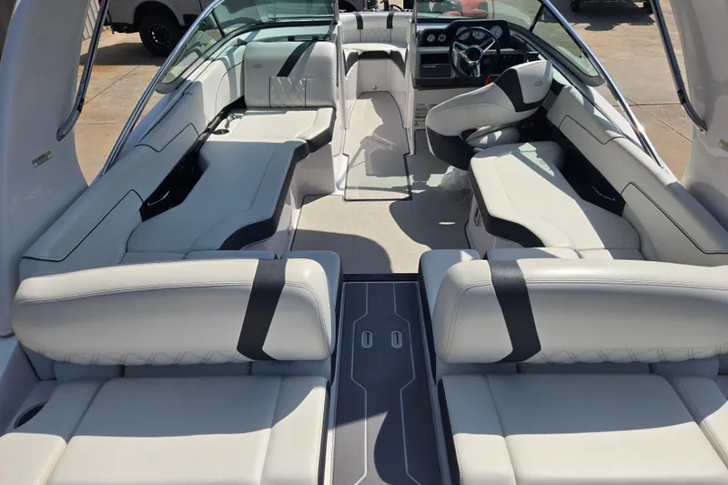 Slide: The Image of 2020 Regal 2300 Bowrider interior with luxurious seating and modern dashboard design. - 18